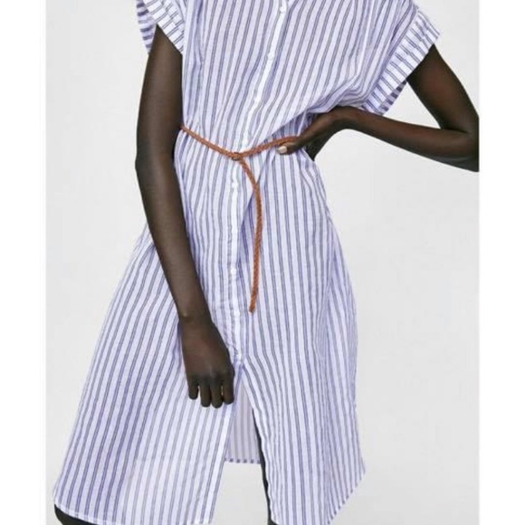 Zara striped shirt dress M - Picture 1 of 6